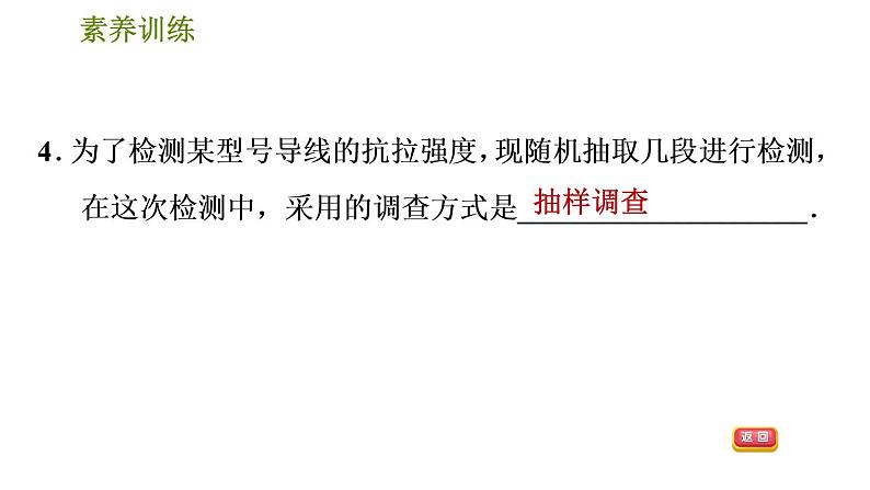 人教版数学七年级下册  8.2  《调查方式的选择》训练课件（含答案）07