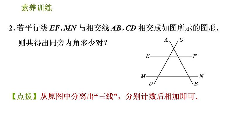 人教版数学七年级下册  1.3  《解相交线与平行线问题的八种思想方法》训练课件（含答案）05