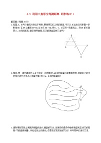 初中数学5 利用三角形全等测距离当堂检测题