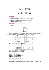 初中数学人教版七年级下册第六章 实数6.1 平方根第1课时导学案