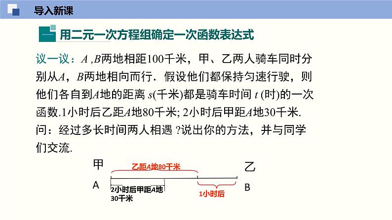 八年级数学上册同步精品课堂（北师版）第五章第五节用二元一次方程组确定一次函数表达式（课件）第4页