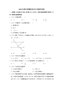 2020年四川省攀枝花市中考数学真题（含答案）