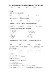 2021年上海市杨浦区九年级年级质量调研（三模）数学试题（word版含答案）