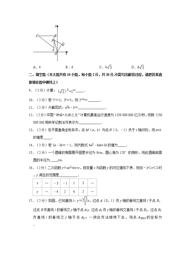 2021年江苏省常州市溧阳市部分学校中考数学一模试卷03