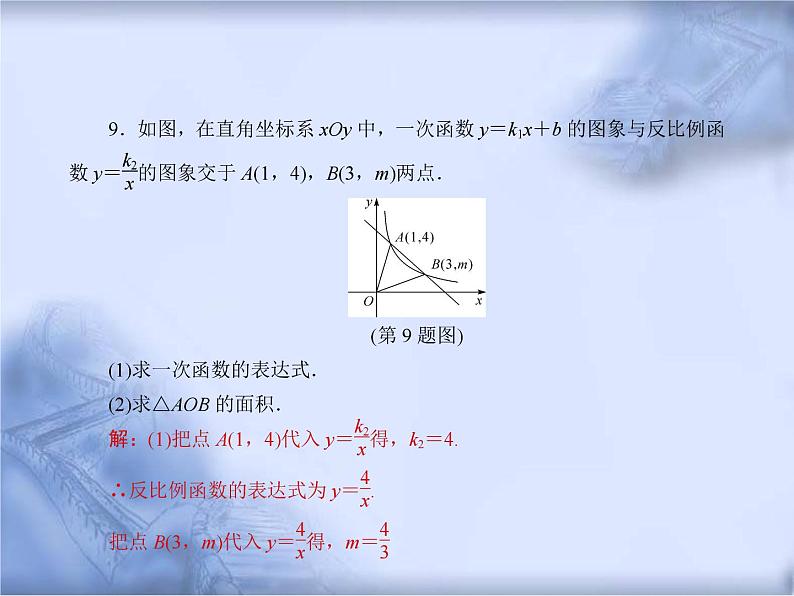 人教版数学中考复习专题《反比例函数的综合应用》精品教学课件ppt优秀课件08