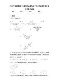 2021年福建省厦门市集美区九年级初中毕业班适应性综合练习卷数学试题（word版 含答案）