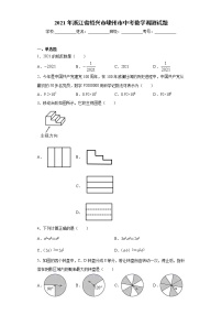 2021年浙江省绍兴市嵊州市中考数学调测试题（word版 含答案）