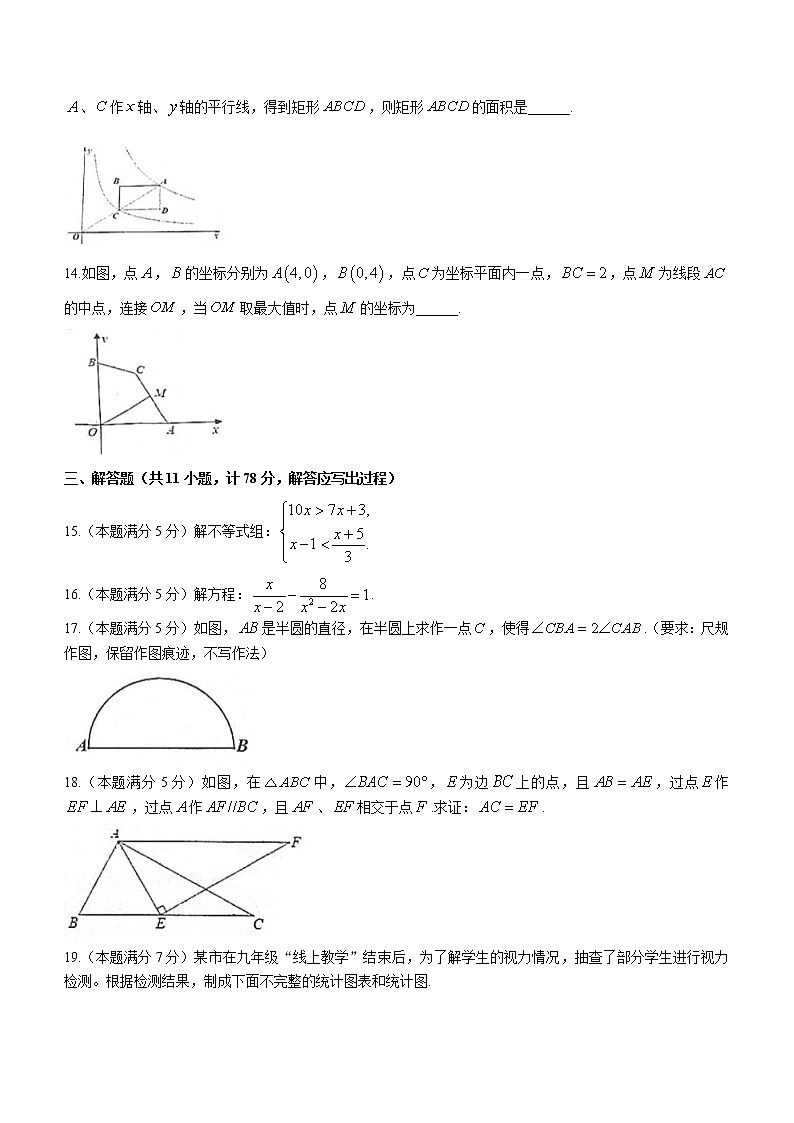 2021年陕西省西安市中考数学第七次模拟试题(无答案)03