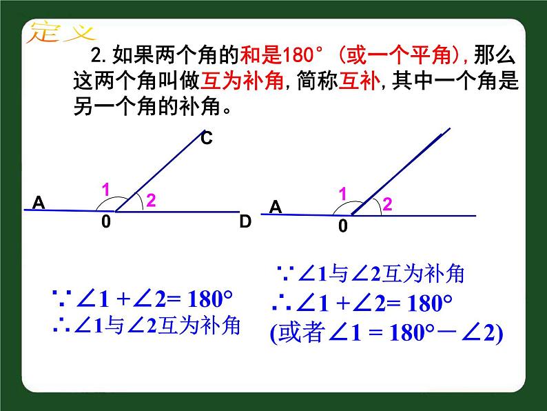 苏科版七年级数学上册课件 6.3余角和补角第5页