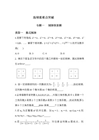 2018年人教版中考复习数学《选填重难点突破规律探索题》（含答案）