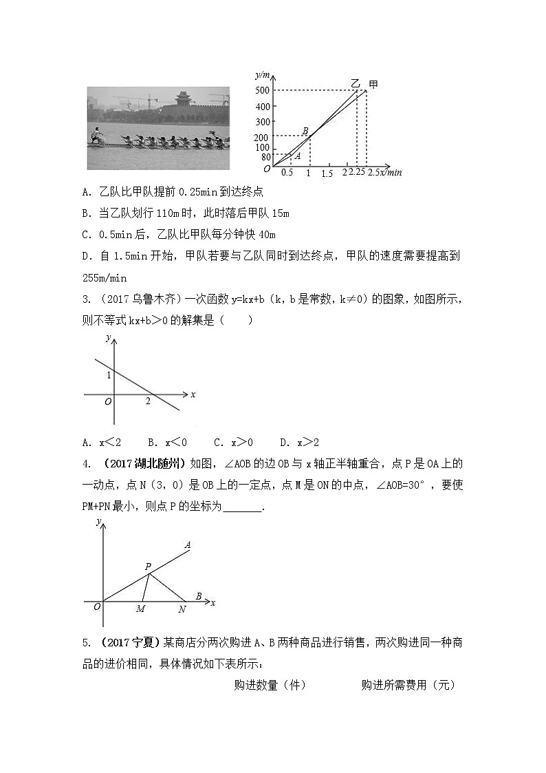 2018年数学中考第一轮复习讲义：2018年数学中考第一轮复习讲义：第12讲  一次函数综合应用第3页
