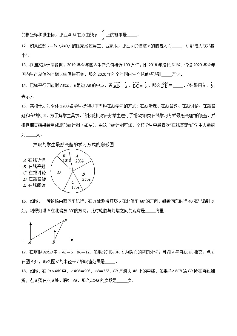 备战2021年中考数学【名校地市好题必刷】全真模拟卷（上海专用）（原卷、解析版）02