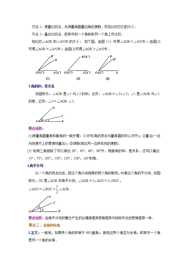 专题4.5 角（知识讲解）七年级数学上册基础知识专项讲练（人教版）第3页