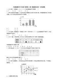 初中数学人教版八年级下册第二十章 数据的分析综合与测试当堂达标检测题