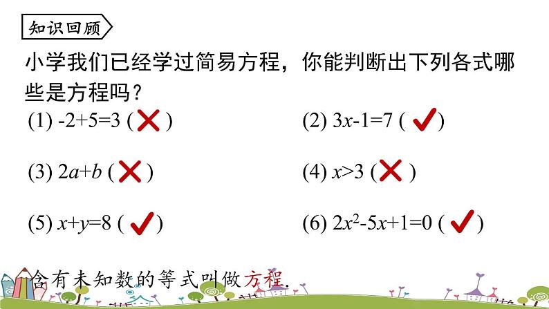 人教版数学七年级上册 3.1《从算式到方程课时1》PPT课件02