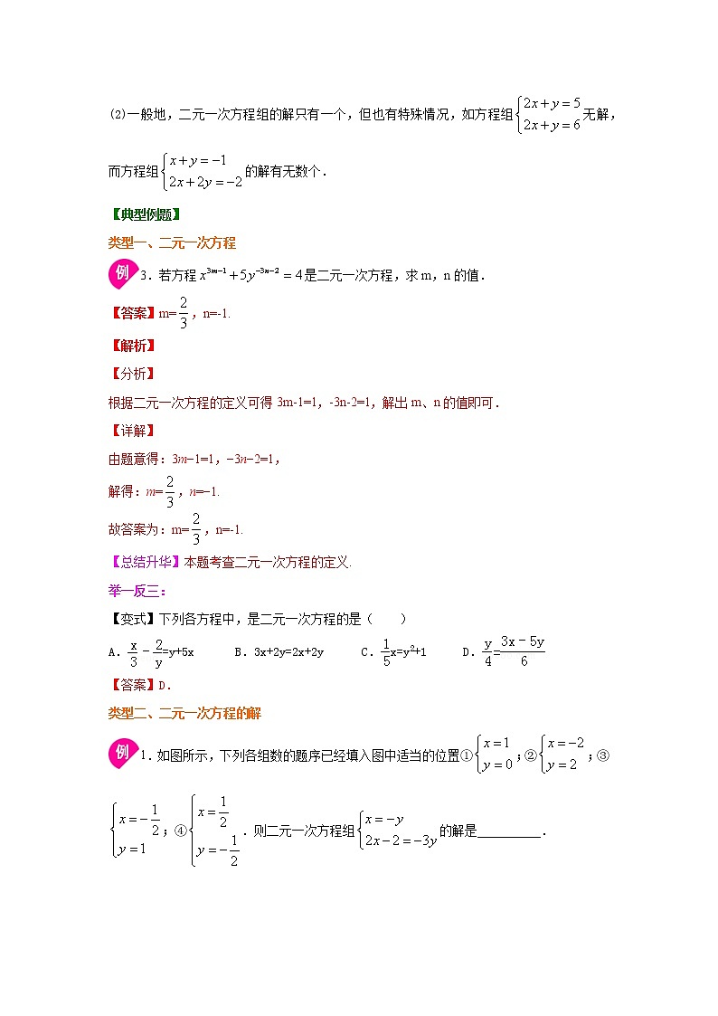 专题8.1 二元一次方程组（知识讲解）-2020-2021学年七年级数学下册基础知识专项讲练（人教版）02