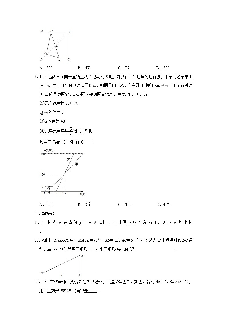 2021年人教版八年级下册数学期末综合复习训练题   word版，含详解02