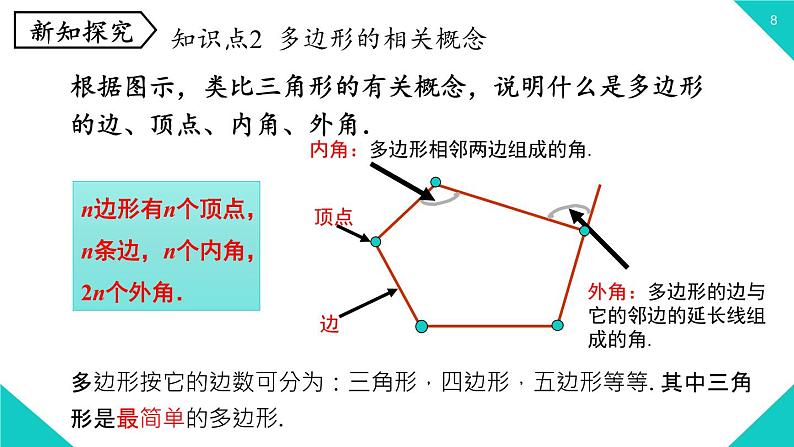 11.3.1 多边形 2021--2022学年人教版八年级数学上册 课件08