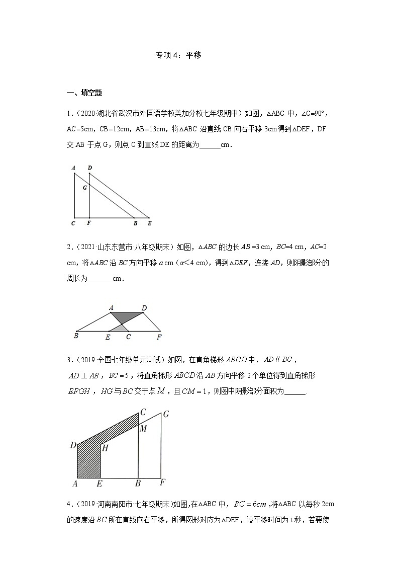 专项04 平移七年级数学下册培优专项（人教版） 试卷练习01