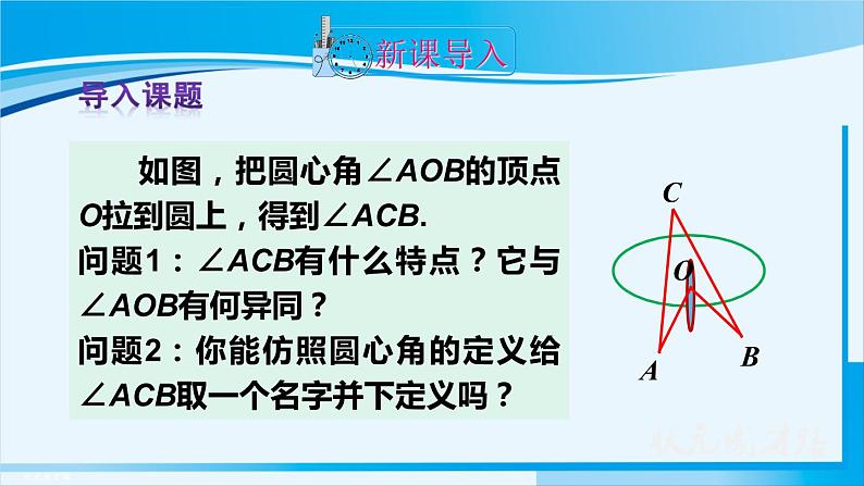 人教版九年级数学上册 第二十四章 圆 24.1.4 圆周角课件第2页