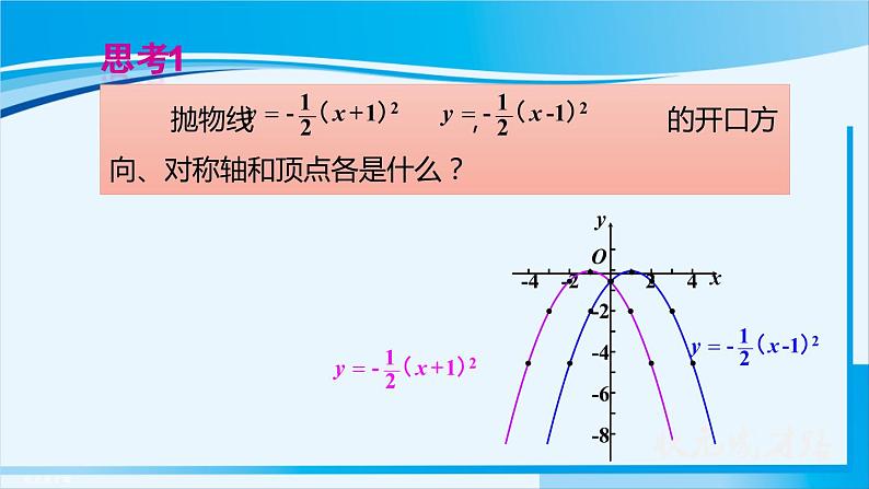 人教版九年级数学上册 第二十二章 二次函数 22.1.3 第2课时 二次函数y=a(x-h)²的图象 课件07