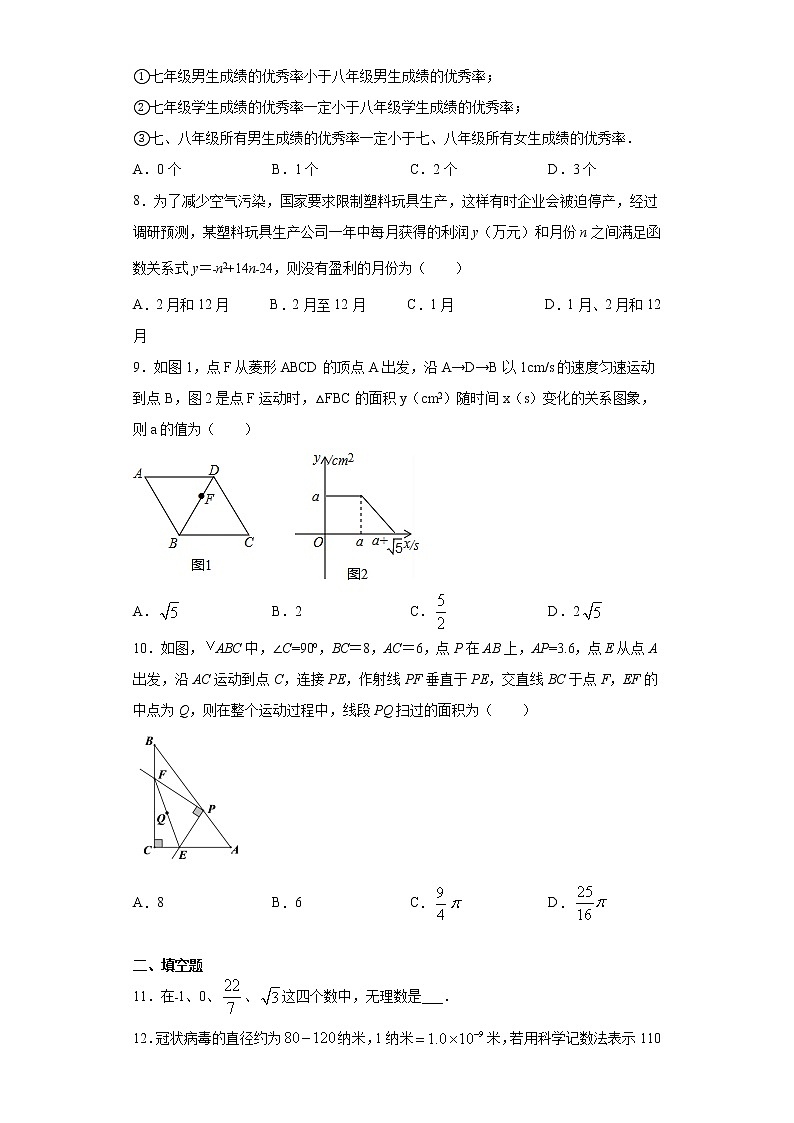 2021年江苏省无锡市九年级数学第三次中考适应性试题（word版 含答案）第2页