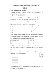 2021年山东省临沂市初中毕业考试数学押题卷（一）（word版 含答案）