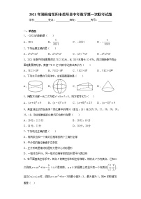 2021年湖南省岳阳市岳阳县中考数学第一次联考试题（word版 含答案）