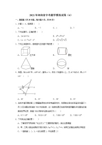 2021年河南省中考数学模拟试卷（4）（word版 含答案）