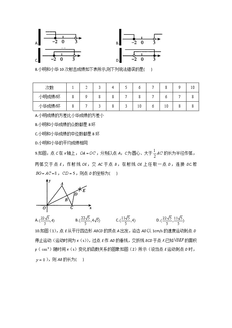 2021年中考复习数学临考押题卷  （河南地区专用）（word版 含答案）02