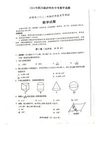 2021年四川成泸州市中考数学真题