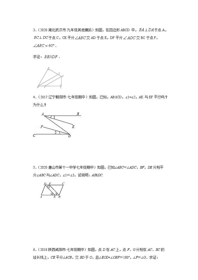 专项02 平行判定综合七年级数学下册培优专项（人教版）试卷02