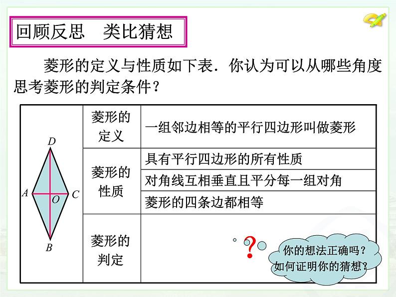 人教版数学八年级下册 菱形的判定课件05