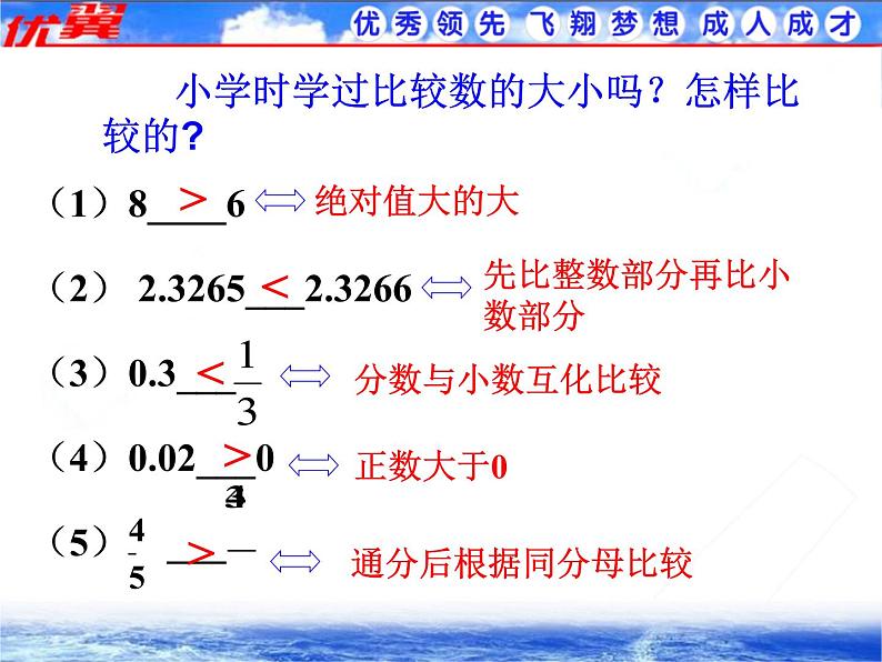 人教版数学七年级上册1.2.4 第2课时 有理数大小的比较课件07