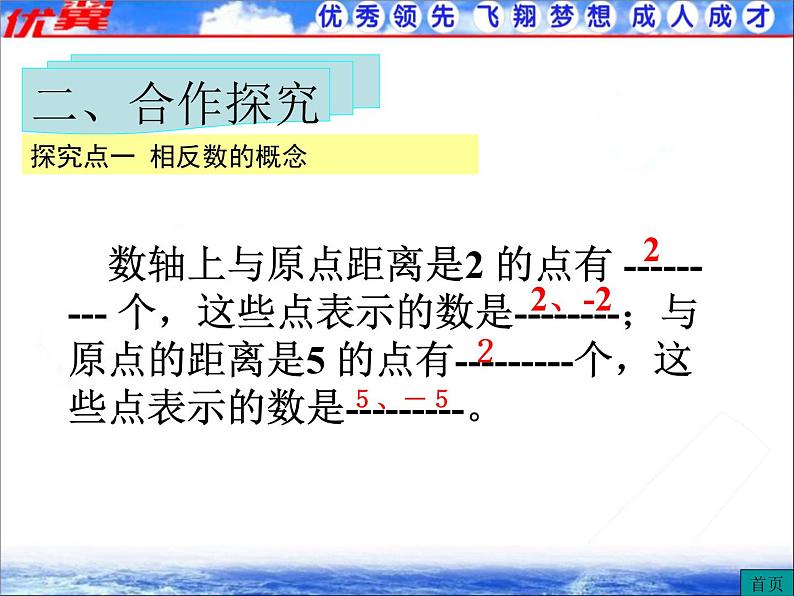 人教版数学七年级上册1.2.3 相反数课件04