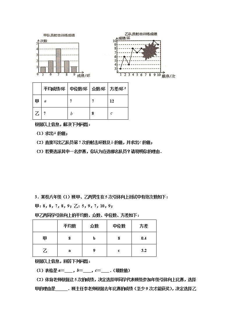 专题17 数据的分析解答题压轴训练（原卷版）八年级数学下学期期末考试压轴题专练（人教版，尖子生专用）03