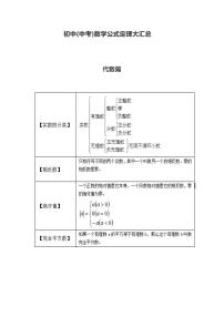 初中(中考)数学公式定理大汇总