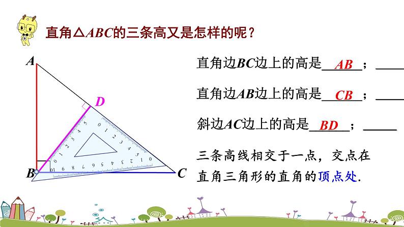 新湘教版八年级数学上册 2.1.2《三角形高、角平分线和中线》PPT课件05