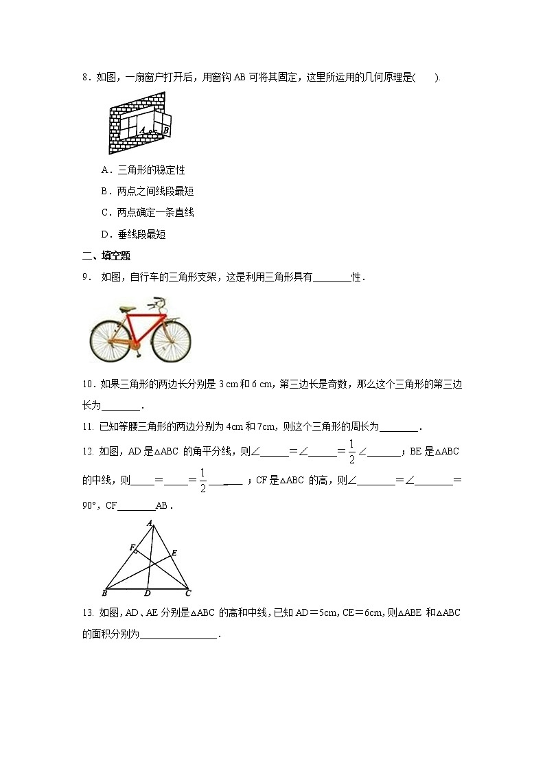 专题11.2 与三角形有关的线段（专项练习）八年级数学上册基础知识专项讲练（人教版）02