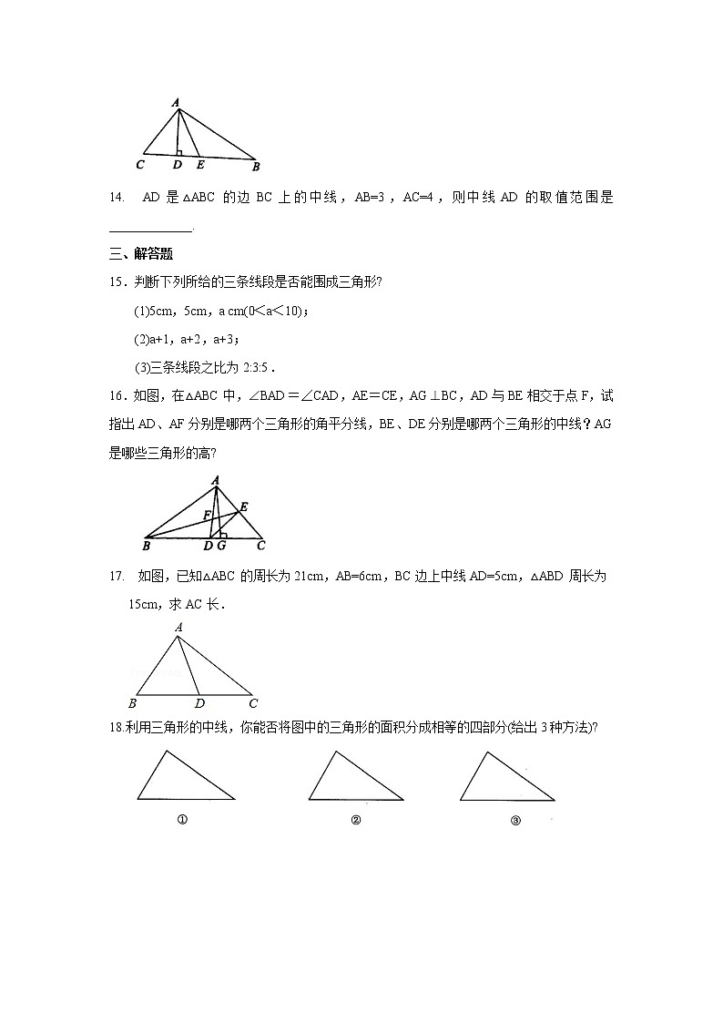 专题11.2 与三角形有关的线段（专项练习）八年级数学上册基础知识专项讲练（人教版）03
