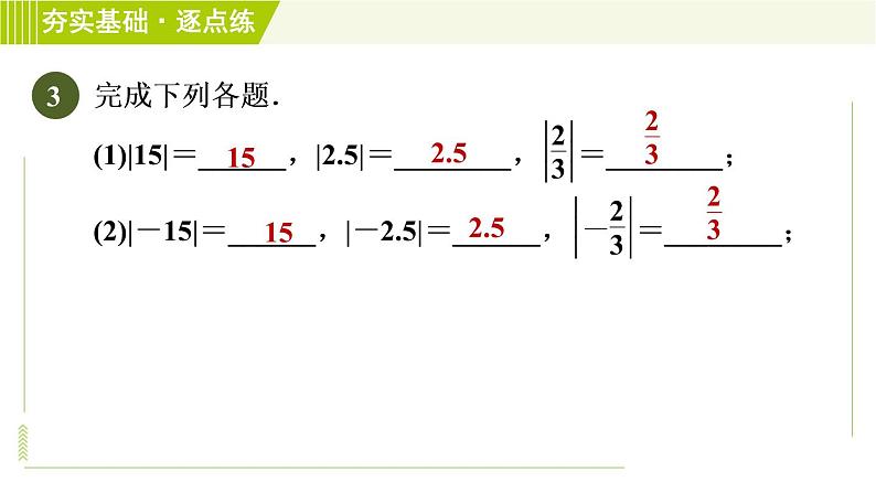 苏教版七年级上册数学习题课件 第2章 2.4.1绝对值第6页