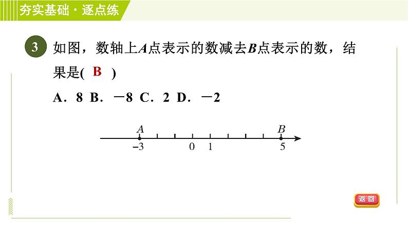 苏教版七年级上册数学习题课件 第2章 2.5.3有理数的减法第6页