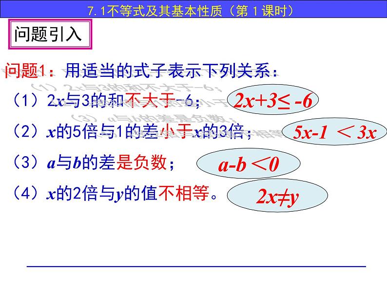 7.1 不等式及其基本性质-课件 初中  数学  沪科版  七年级下册第2页