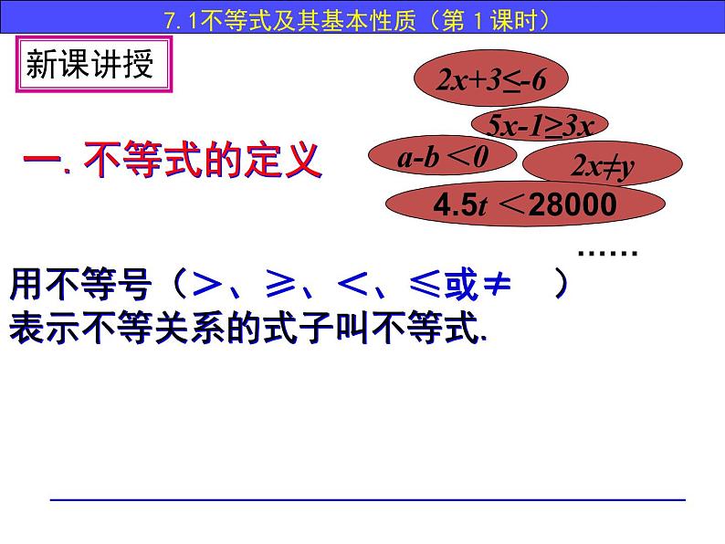 7.1 不等式及其基本性质-课件 初中  数学  沪科版  七年级下册第4页