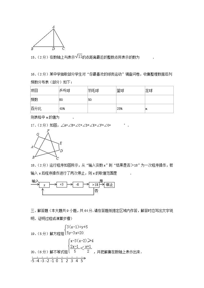 2020年 七年级数学下学期期末检测卷（新版）苏科版03