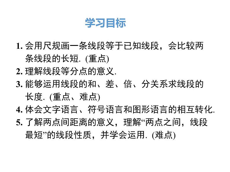 人教版数学七年级上册线段长短的比较与运算课件第2页