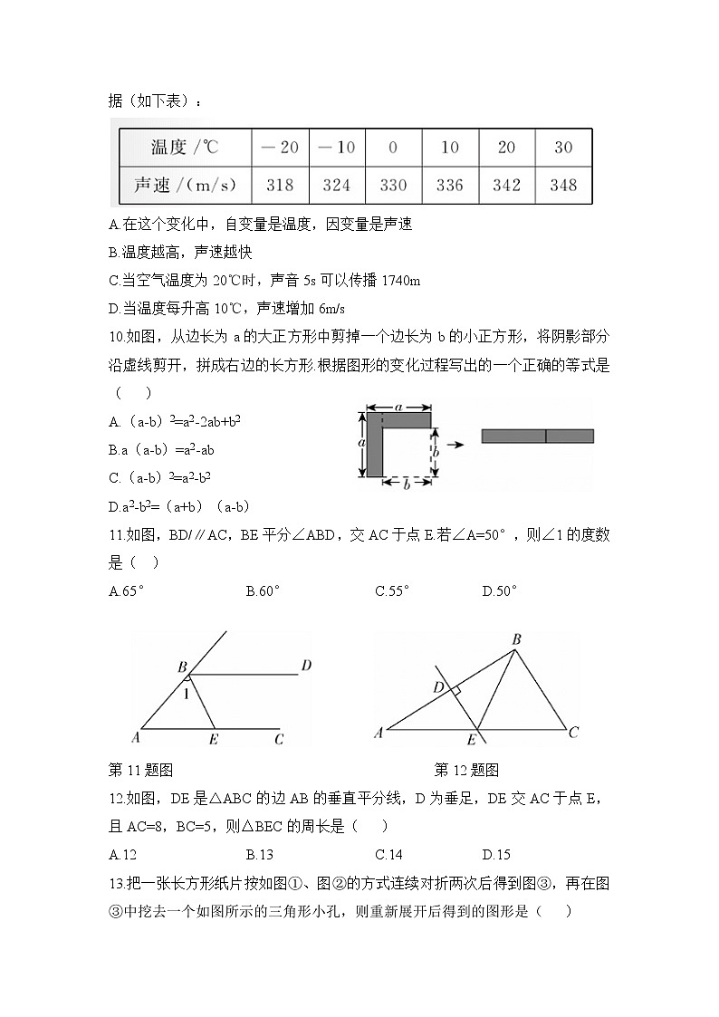期末复习综合测试卷（三）2020-2021学年北师大版七年级数学下册（word版 无答案）02