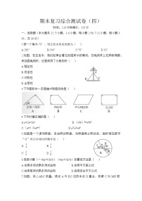 期末复习综合测试卷（四）2020-2021学年北师大版数学七年级下册（word版 无答案）