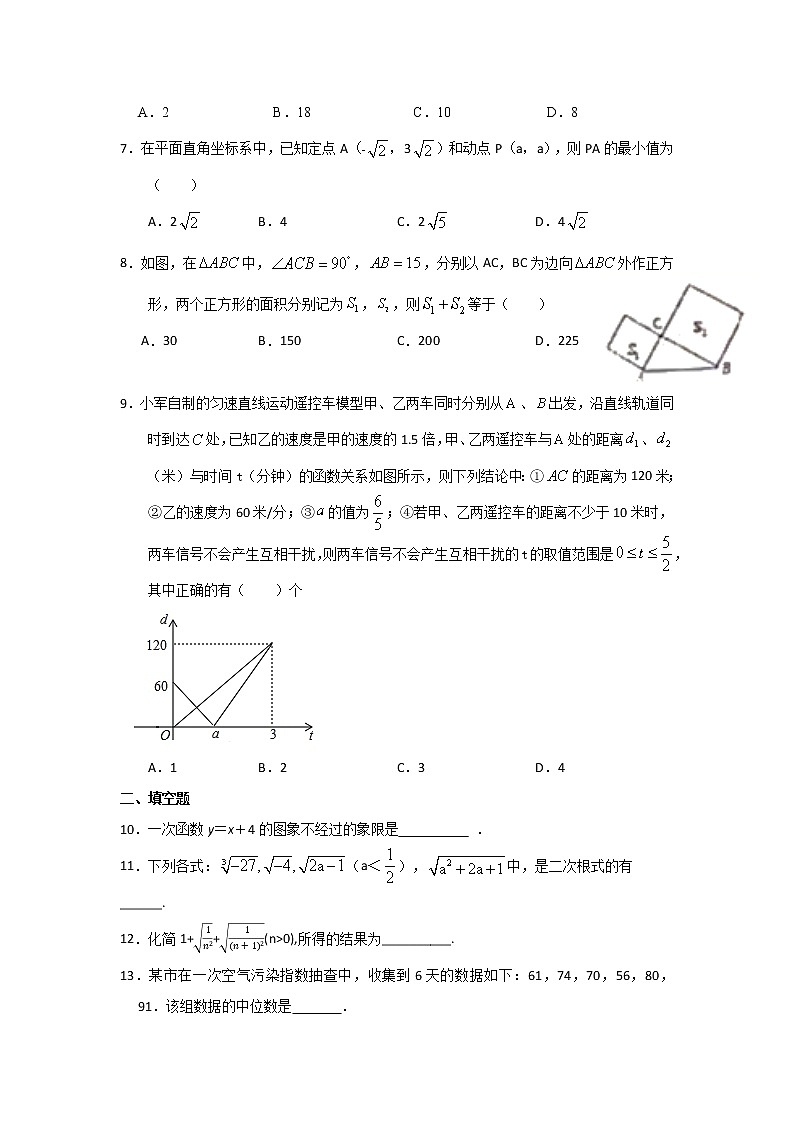2020-2021学年人教版八年级下册数学期末模拟练习7（word版 无答案）第2页