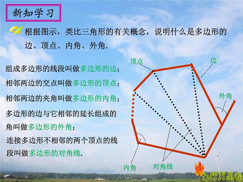 人教版数学初中八年级上册第十一第三节第1课时多边形课件第4页